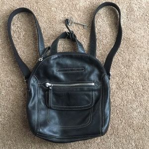 Fossil leather backpack purse